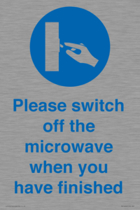 Please switch off the microwave when you have finished